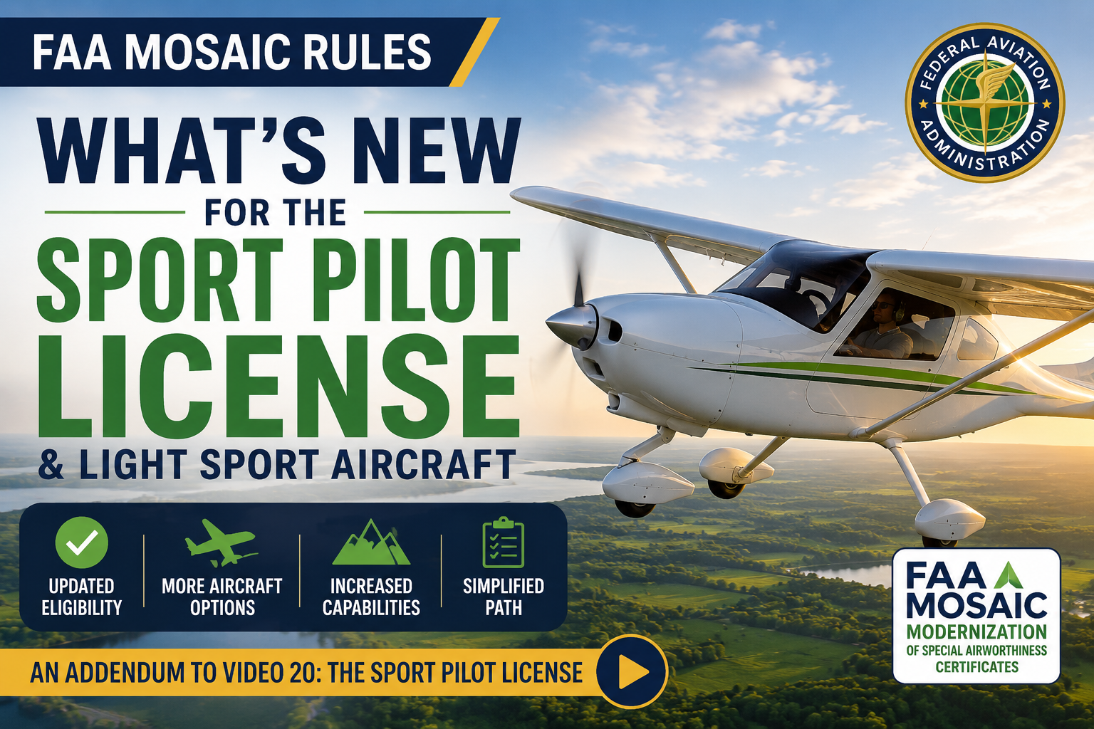 FAA MOSAIC Explained: How the Sport Pilot License Is Changing